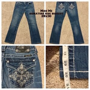 Miss Me Embellished Blue Bootcut Jeans